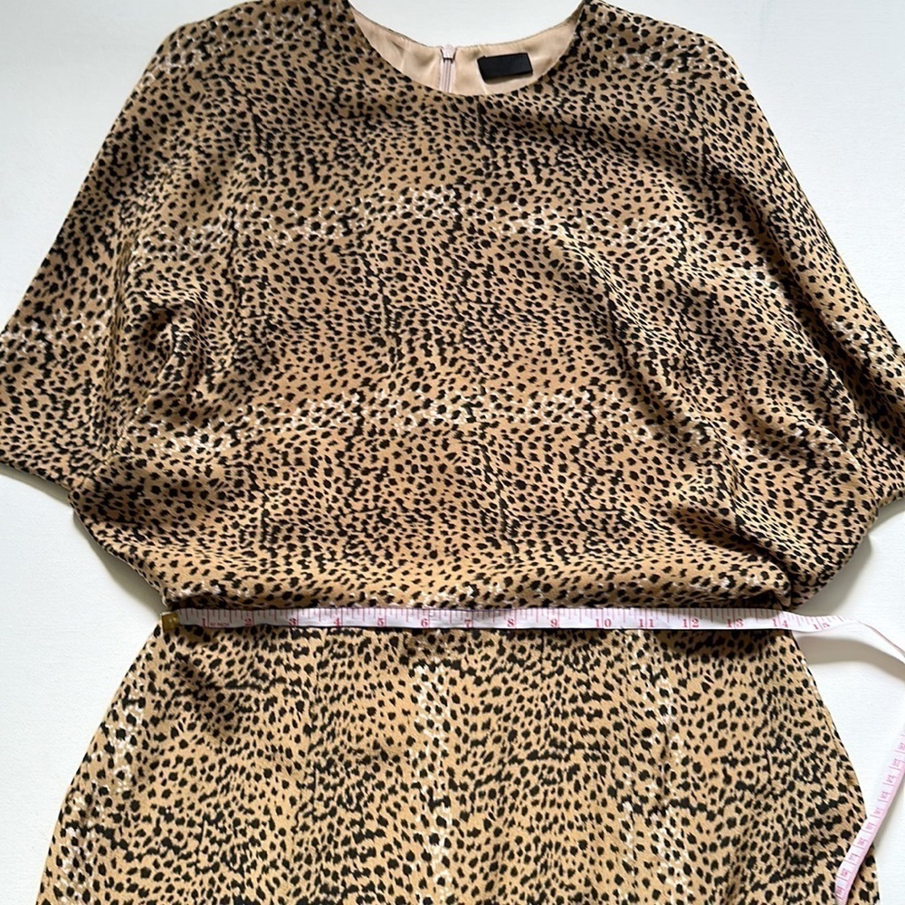 WREN 100% silk leopard print mini dress size Small - Picture 10 of 12